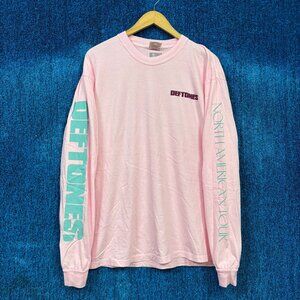 Deftones North American Tour 2025 Rock Pink LS Shirt Size Extra Large